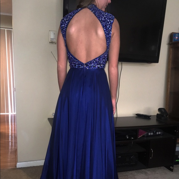 Royal blue Sherri hill prom dress - Picture 2 of 6